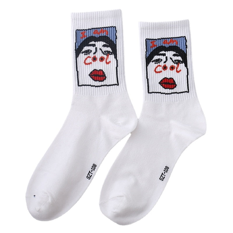 Ins Style Basketball Men Socks Cotton Hip-hop Female Sports Socks High Quality Harajuku Cool Funny Socks For Men And Women