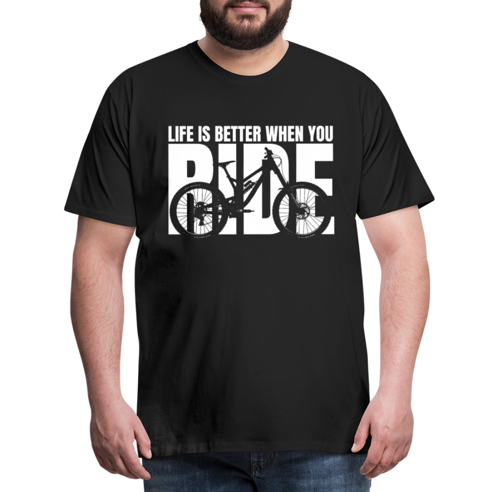 Bike Downhill Unisex Erwachsene Premium T-Shirt - black