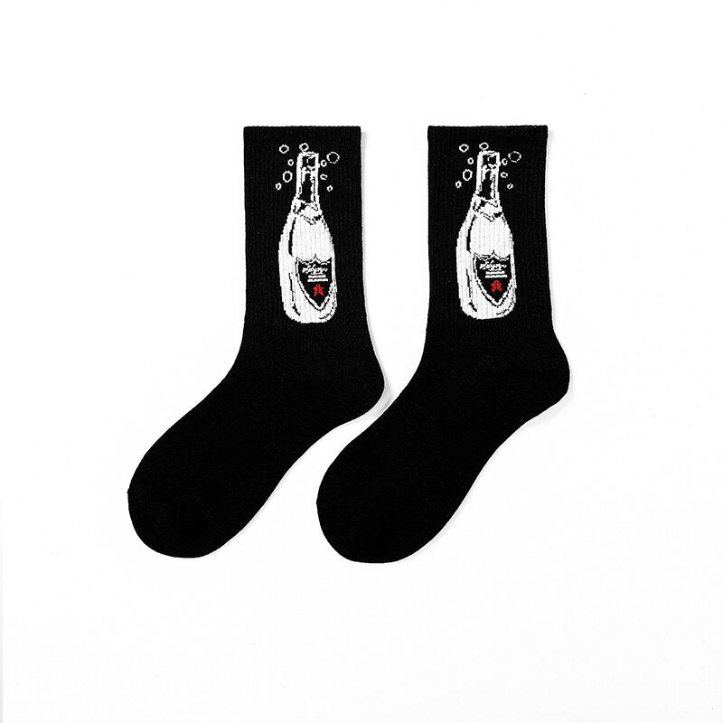 Ins Style Basketball Men Socks Cotton Hip-hop Female Sports Socks High Quality Harajuku Cool Funny Socks For Men And Women