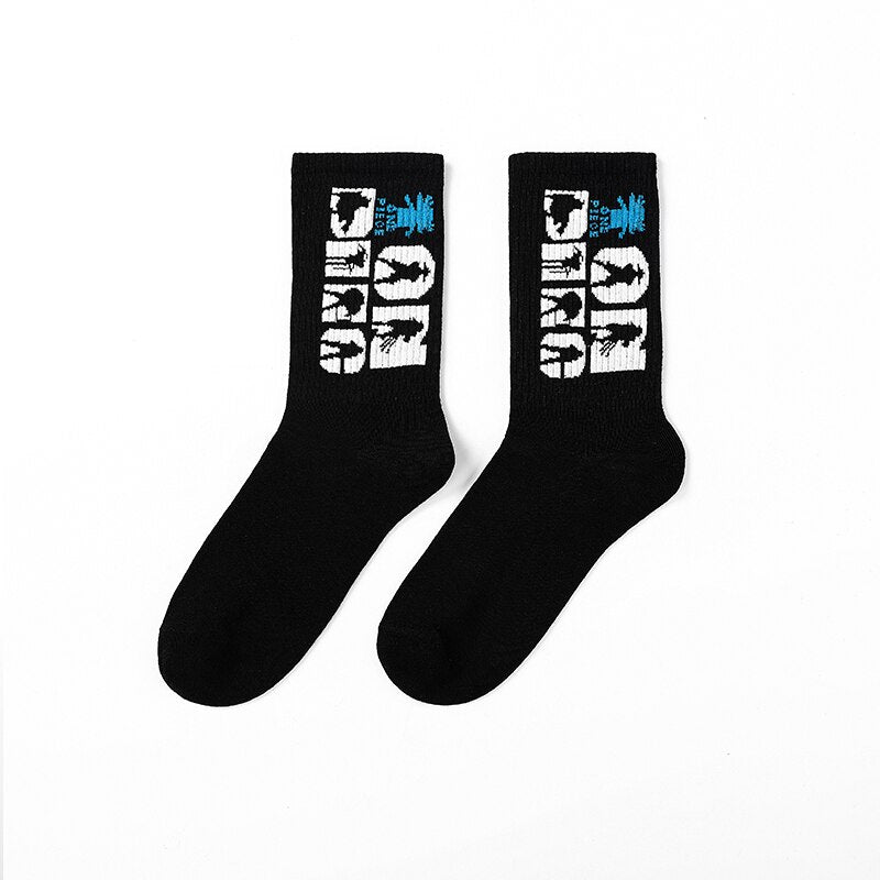 Ins Style Basketball Men Socks Cotton Hip-hop Female Sports Socks High Quality Harajuku Cool Funny Socks For Men And Women