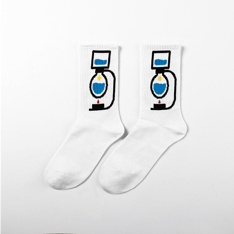 Ins Style Basketball Men Socks Cotton Hip-hop Female Sports Socks High Quality Harajuku Cool Funny Socks For Men And Women