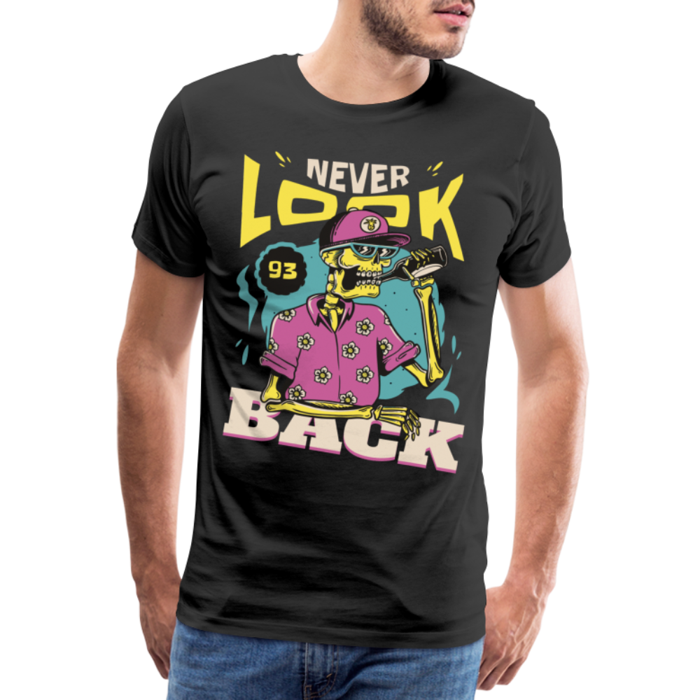 Never Look Back Designe  Premium T-Shirt - black