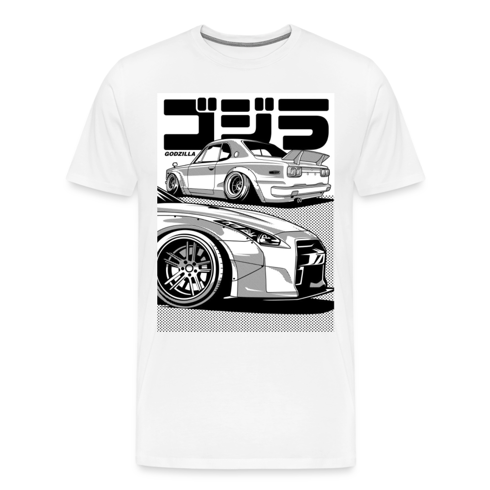 Old Car Designe Unisex Erwachsene Premium T-Shirt - white