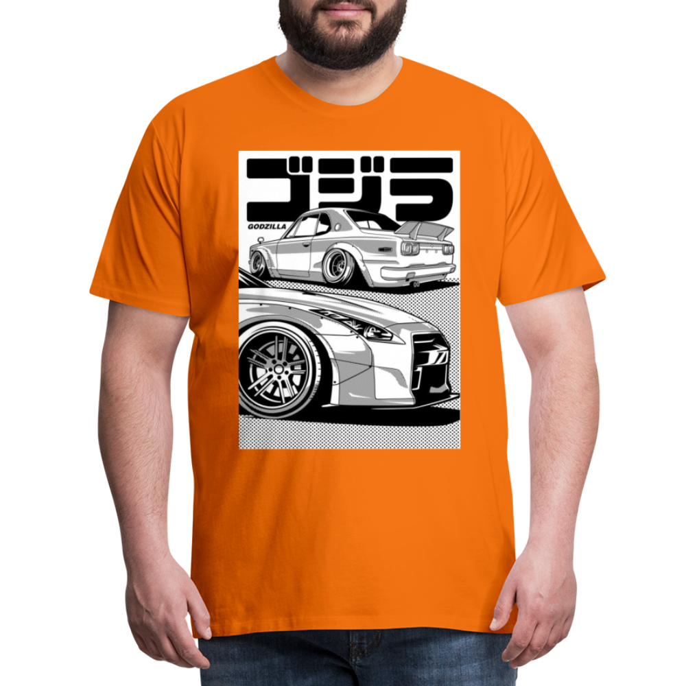 Old Car Designe Unisex Erwachsene Premium T-Shirt - orange