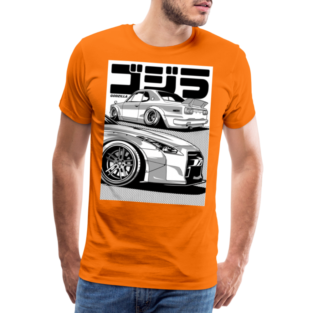 Old Car Designe Unisex Erwachsene Premium T-Shirt - orange