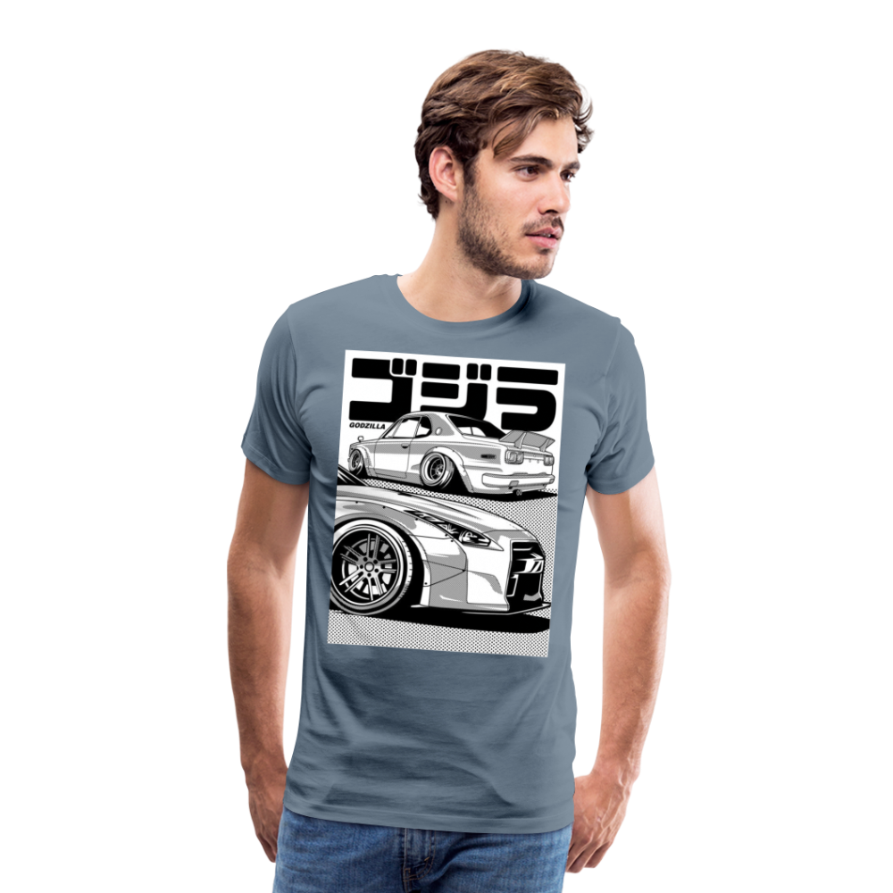 Old Car Designe Unisex Erwachsene Premium T-Shirt - steel blue