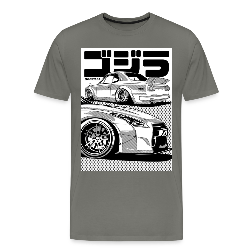 Old Car Designe Unisex Erwachsene Premium T-Shirt - asphalt