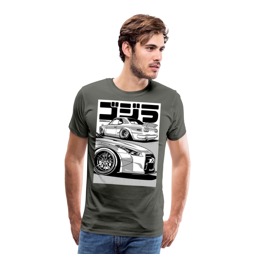 Old Car Designe Unisex Erwachsene Premium T-Shirt - asphalt