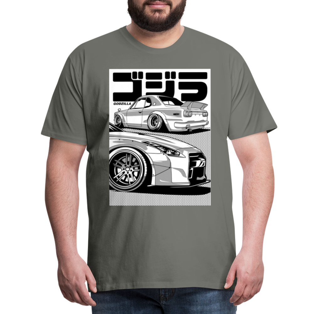 Old Car Designe Unisex Erwachsene Premium T-Shirt - asphalt