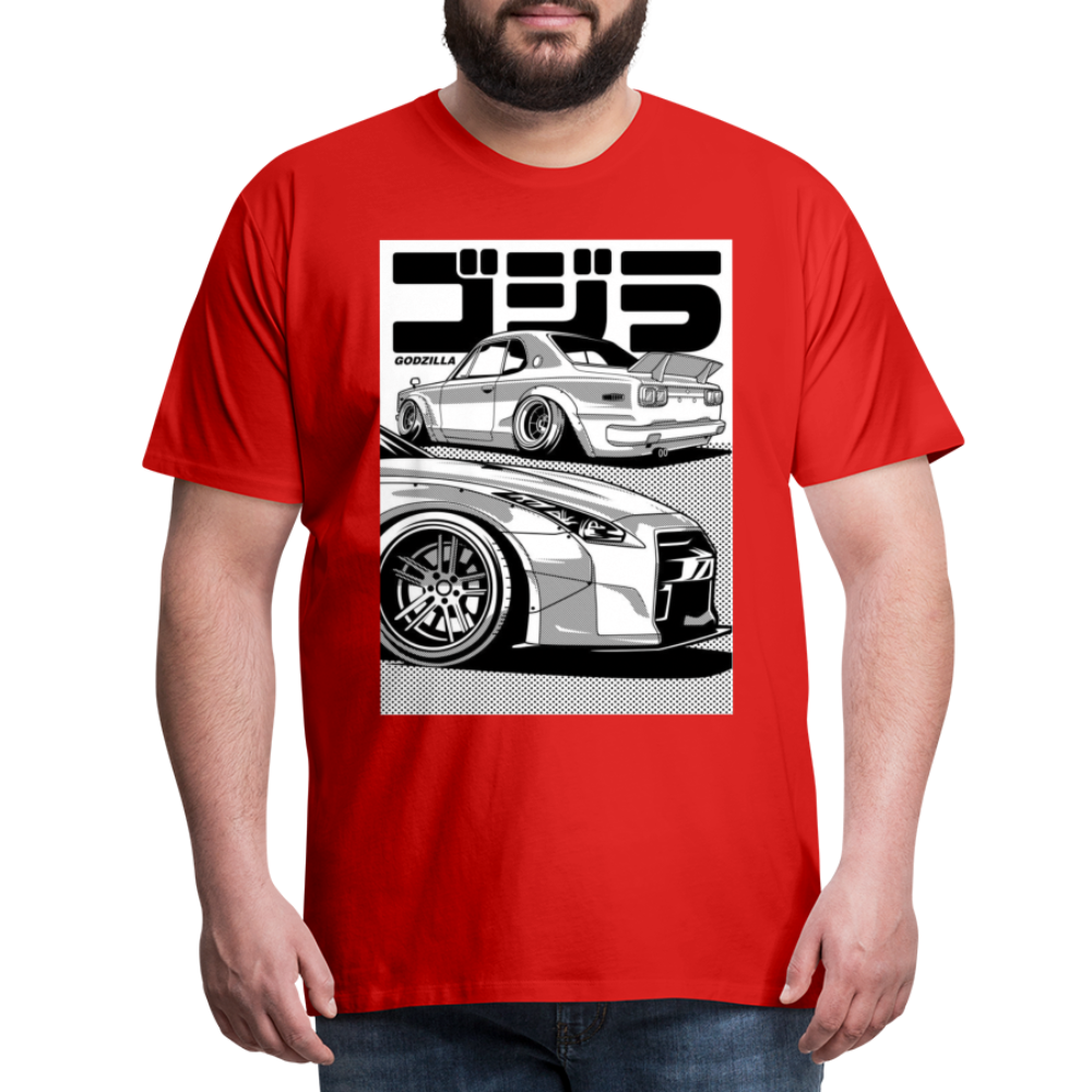 Old Car Designe Unisex Erwachsene Premium T-Shirt - red