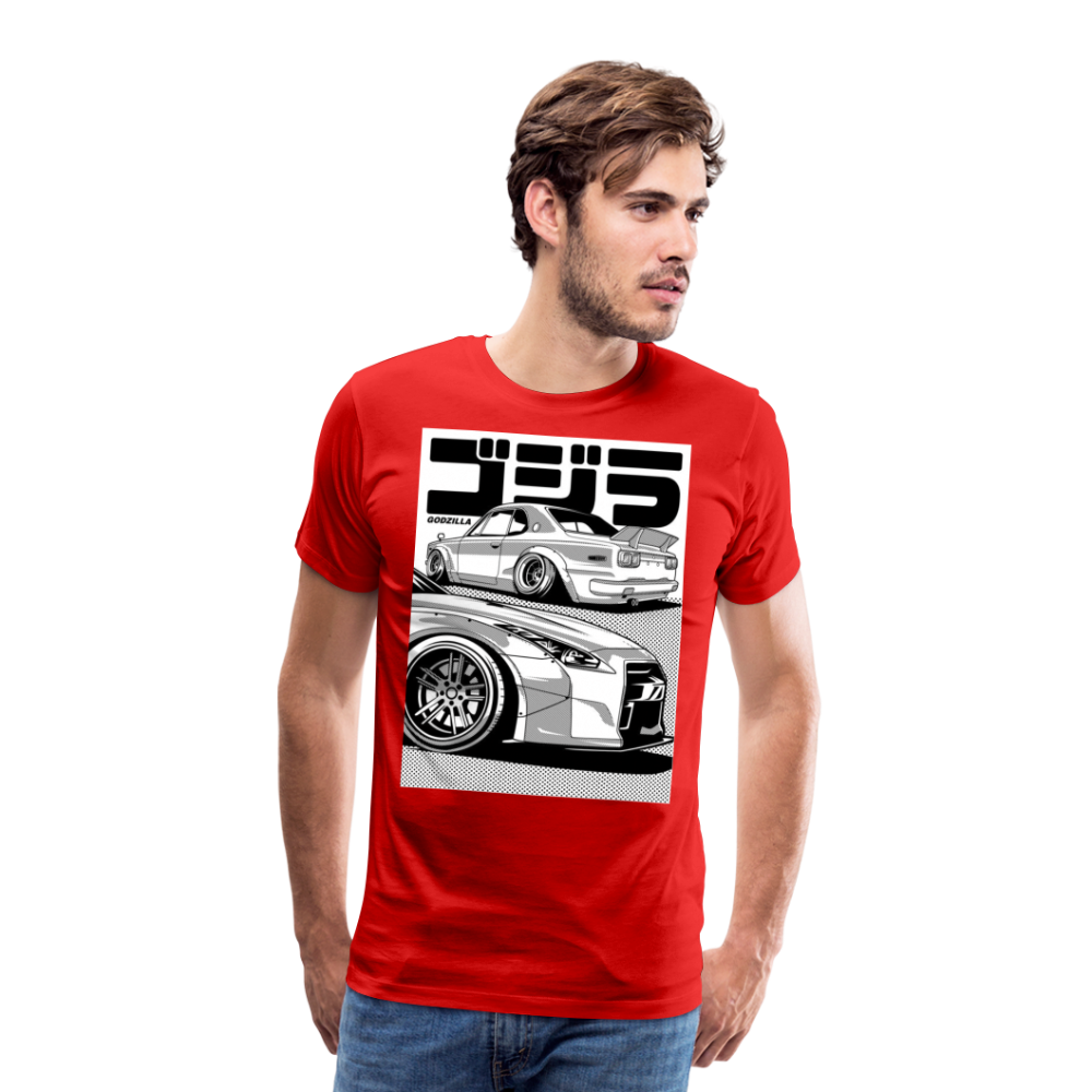 Old Car Designe Unisex Erwachsene Premium T-Shirt - red