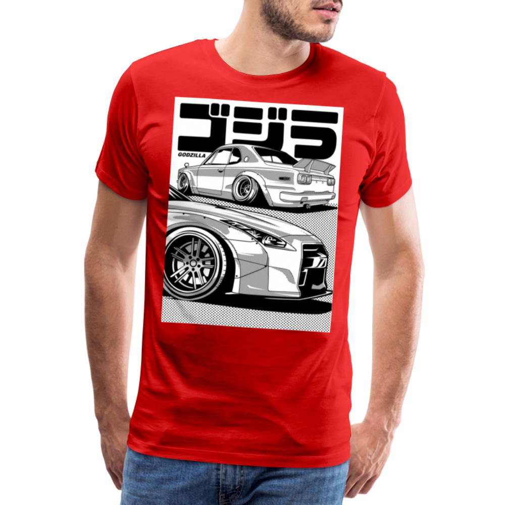 Old Car Designe Unisex Erwachsene Premium T-Shirt - red