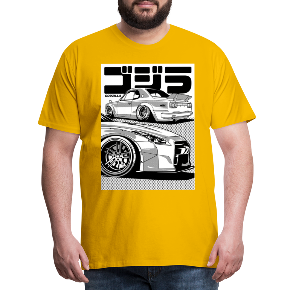 Old Car Designe Unisex Erwachsene Premium T-Shirt - sun yellow