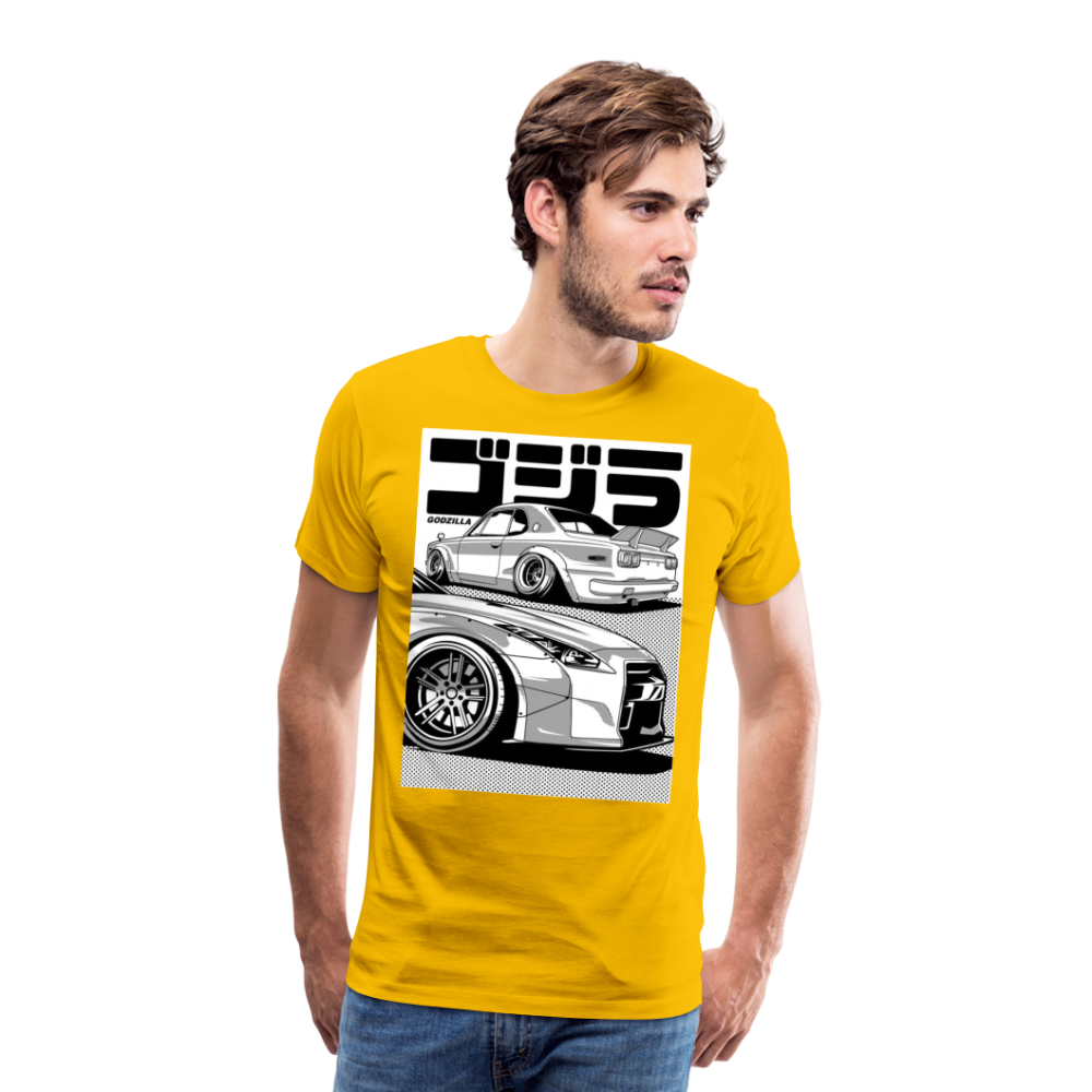 Old Car Designe Unisex Erwachsene Premium T-Shirt - sun yellow