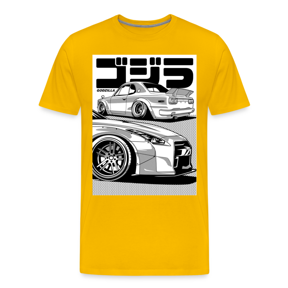 Old Car Designe Unisex Erwachsene Premium T-Shirt - sun yellow