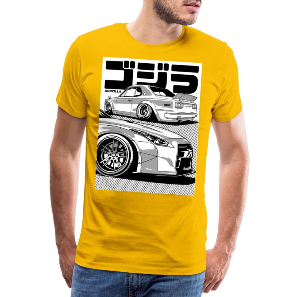 Old Car Designe Unisex Erwachsene Premium T-Shirt - sun yellow