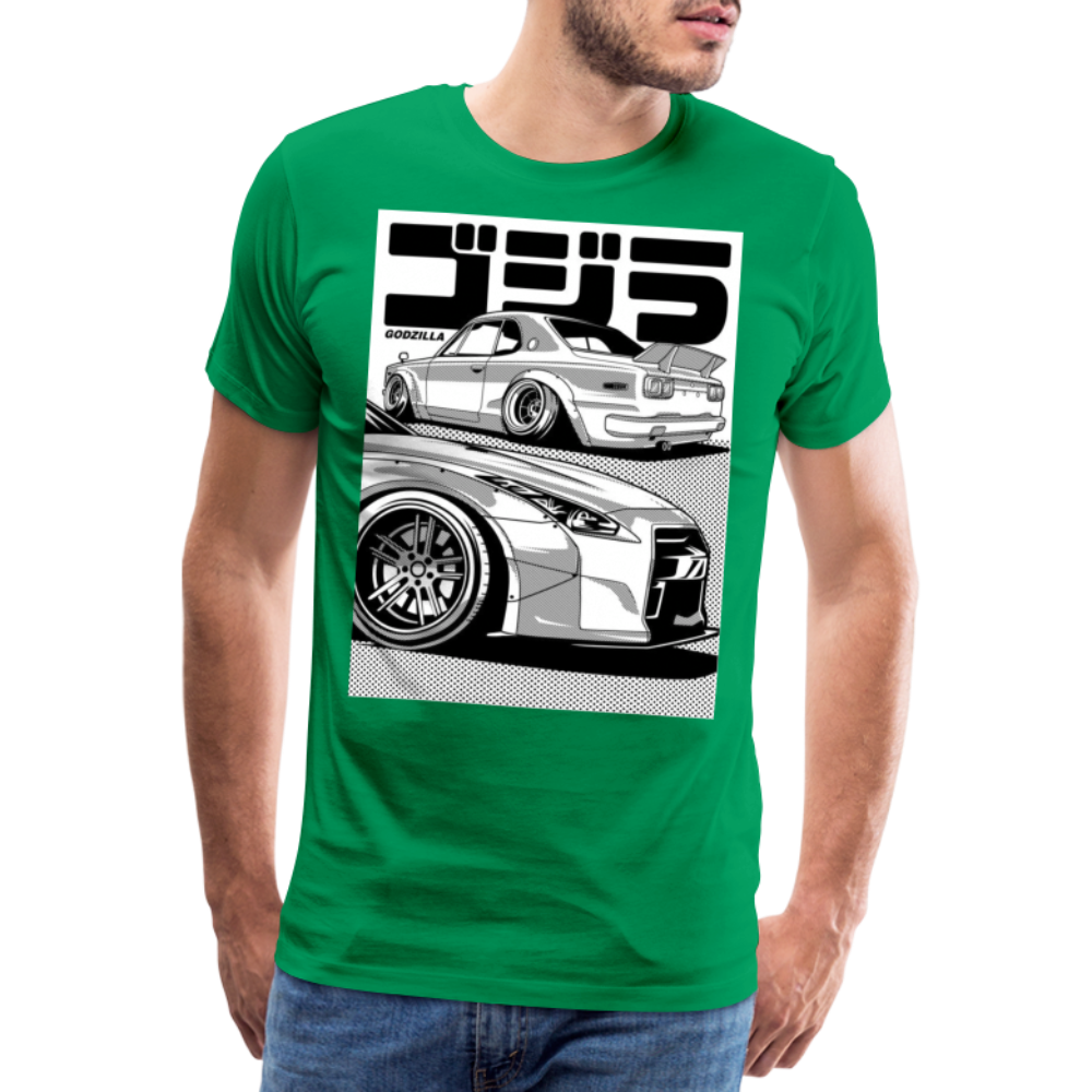 Old Car Designe Unisex Erwachsene Premium T-Shirt - kelly green