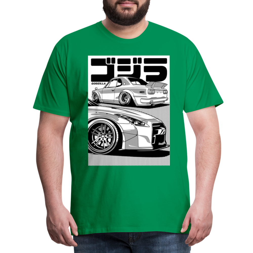 Old Car Designe Unisex Erwachsene Premium T-Shirt - kelly green