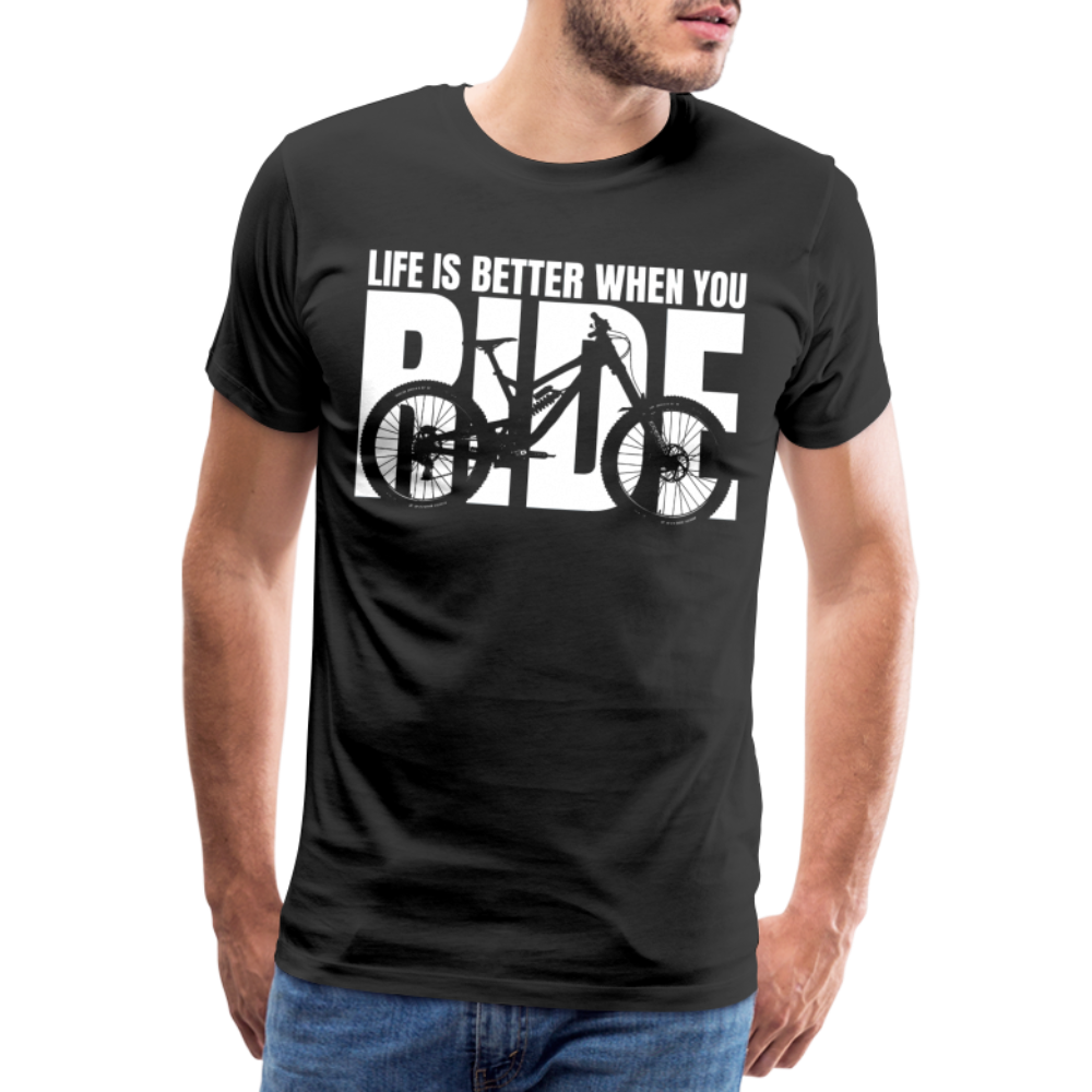 Bike Downhill  Unisex Erwachsene Premium T-Shirt - black