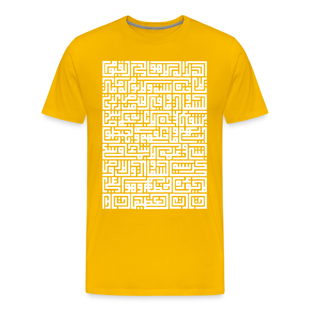 Arabisch Kufi Text Premium T-Shirt - sun yellow