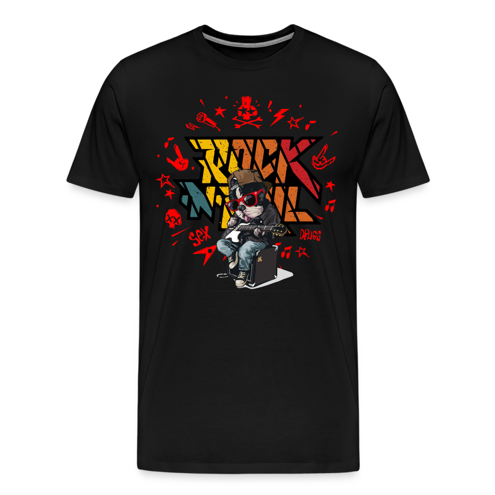 Rock n Roll Männer Premium T-Shirt - Schwarz